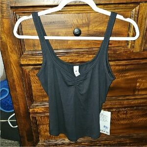 Lululemon Nwts Sz 8 Hold Tight Sweetheart Tank BLK Ribbed